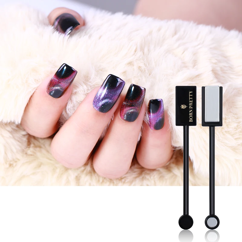 

BORN PRETTY 1 Pc Cat Eye Magnetic Magnet Stick Double-end 3D Effect Strong Plate for UV Gel Polish Manicure Nail Art Tool