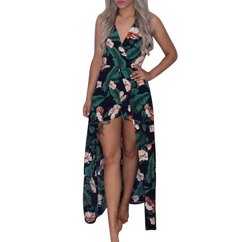 

FREE OSTRICH Fashion women's bohemian strapless daily wild trend comfortable print children's jumpsuit summer beach jumpsuit