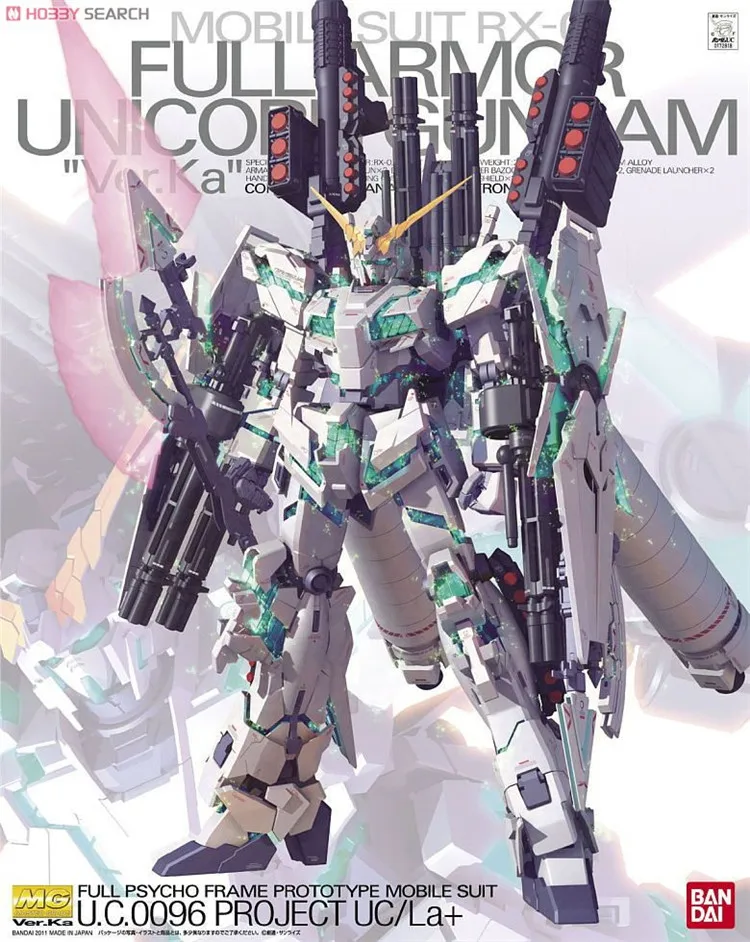 Bandai Gundam MG 1/100 полный бронированный Единорог Ver.Ka мобильный костюм Сборная модель