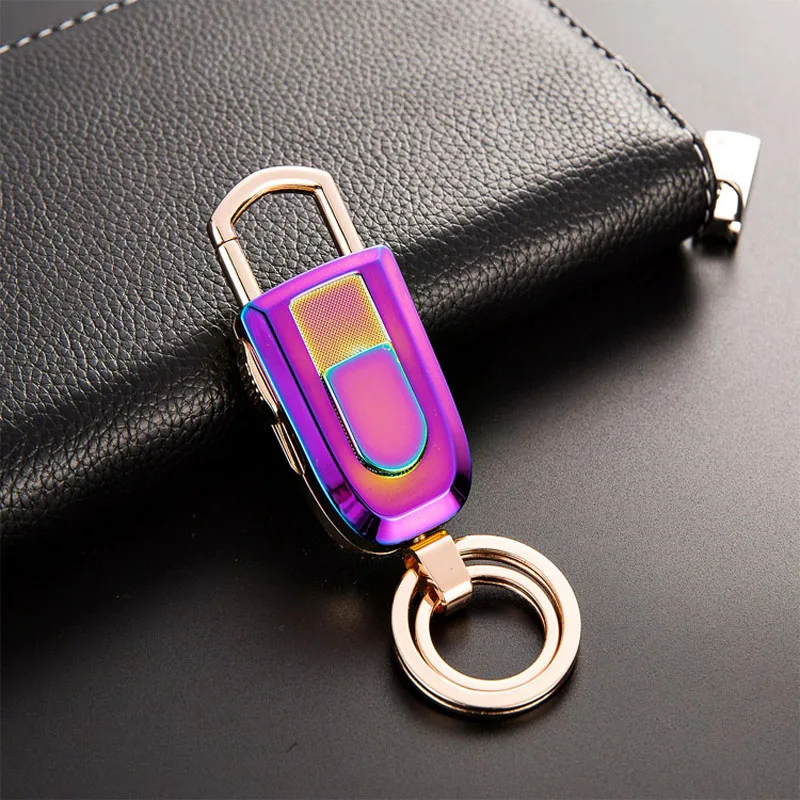 Новинка USB металлическая электронная перезаряжаемая Зажигалка Ветрозащитная