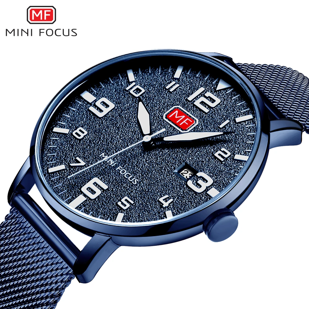 

MINI FOCUS Simple Watch Men's Watch Top Brand Luxury Watches Man Thin Casual Fashion Date Display Clock Men Quartz Wristwatches