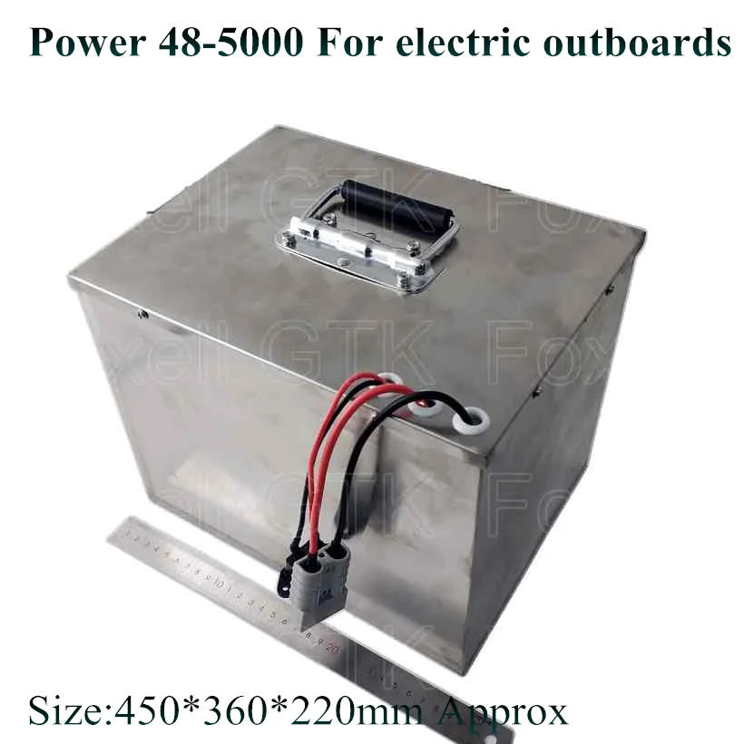 48v 5000wh battery pack lithium LMO NMC 200A BMS max for Electric outboards motor rv 8800w power fishing bait + fast 10A charger (5)