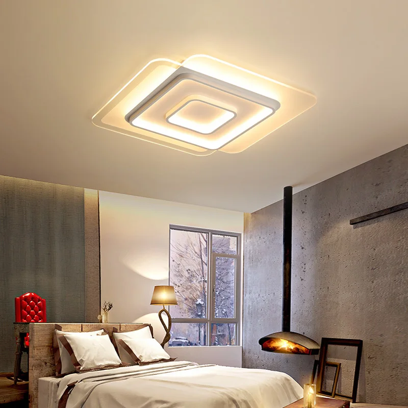 Современная светодиодная Люстра для спальни, гостиной, столовой, железная акриловая люстра, люстра для потолка
