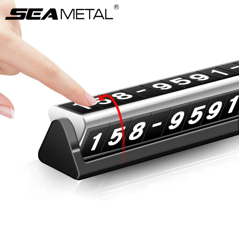 

Car Temporary Parking Card Luminous Phone Number Night Magnetic Plate Cards Dual Number Sticker Hidden Auto Interior Accessories