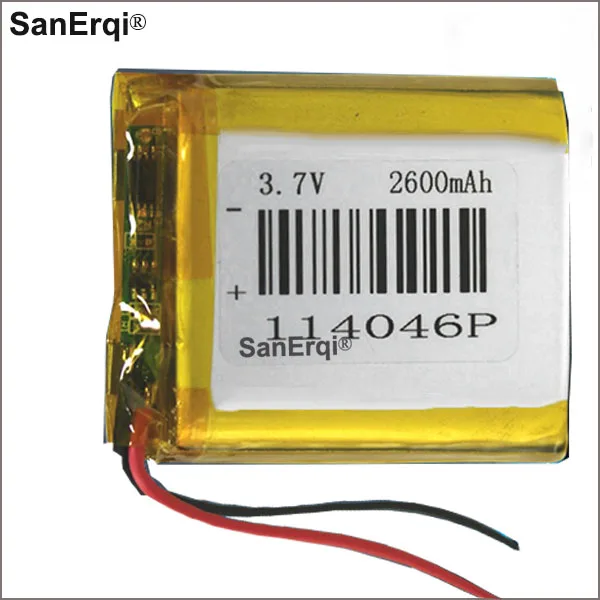 

SanErqi 3.7V polymer lithium battery 114046 2600mAh battery