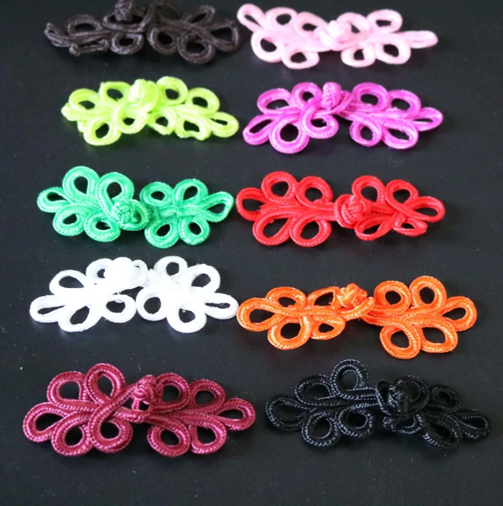 

2018 50 Pairs/lot Beautiful Chinese Knot Buttons Cheongsam Style Coat Button Clothes Accessories Diy