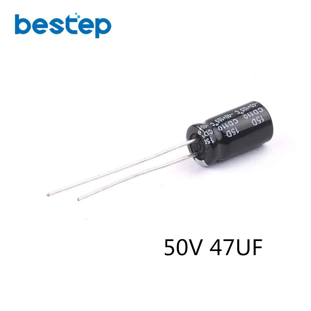 

100PCS 50V 47UF 6.3*12MM Aluminum Electrolytic Capacitor