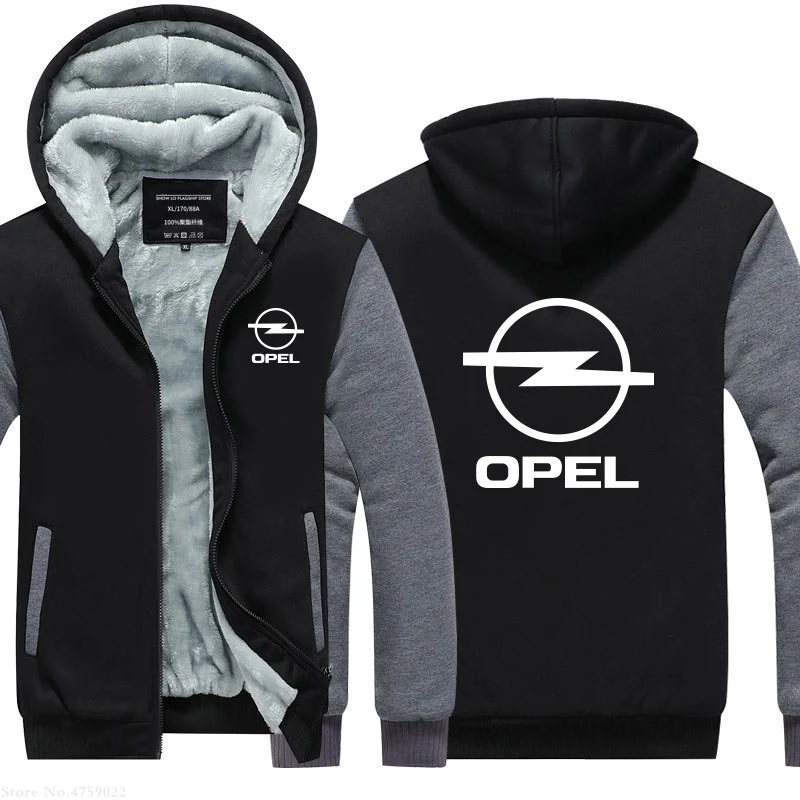 Зимняя мужская новая коллекция Повседневная Толстовка Opel мужские толстовки утолщенная верхняя одежда на молнии зимние мужские теплые куртки - Цвет: 4