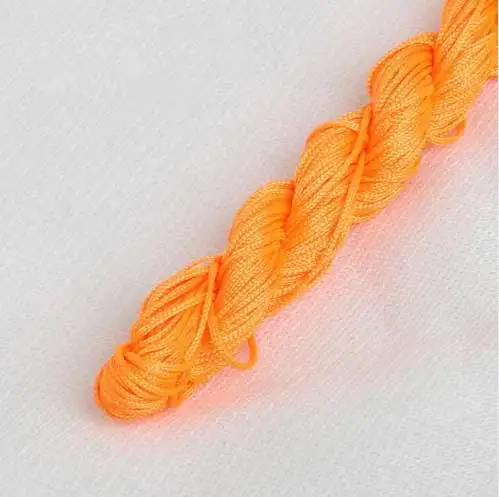 Горячая 25 м/лот браслет Шамбала веревка 1 мм китайский узел макраме трещотка нить шнур для DIY ювелирных изделий - Цвет: orange red