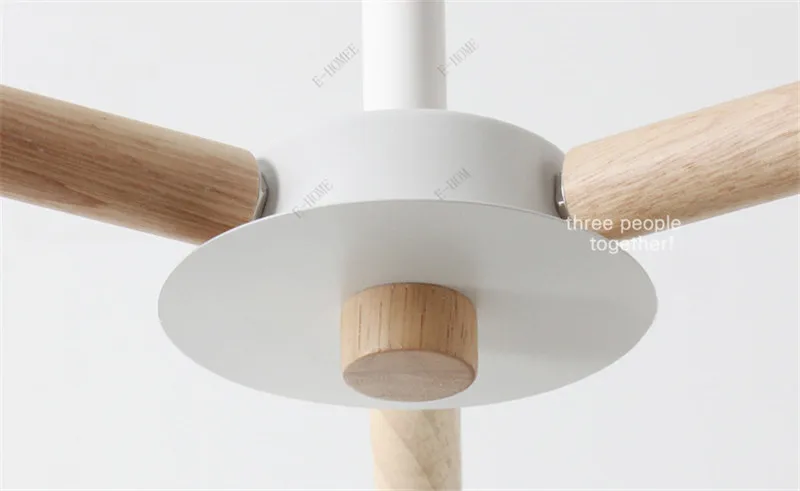 Cabeça de Madeira Conduziu a Lâmpada do Candelabro para Sala Criativo Simples 8 Maciça Estar Branco Preto Lustres Teto Iluminação 3 - 6 31 madeira maciça conduziu a lâmpada do candelabro