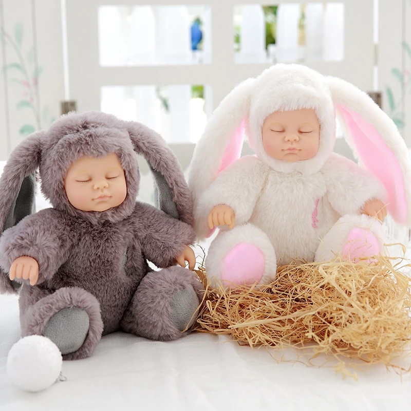 

28cm Plush Silicone Toys Stuffed Toys Baby Doll Newborn Toy Kids Accompany Sleep Plush Dolls Girl Birthday Gift for Children