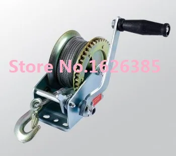 

2000lb--3000lbx10M Boat windlass truck auto manual winch with wire rope and hook, hand puller tire repair tool