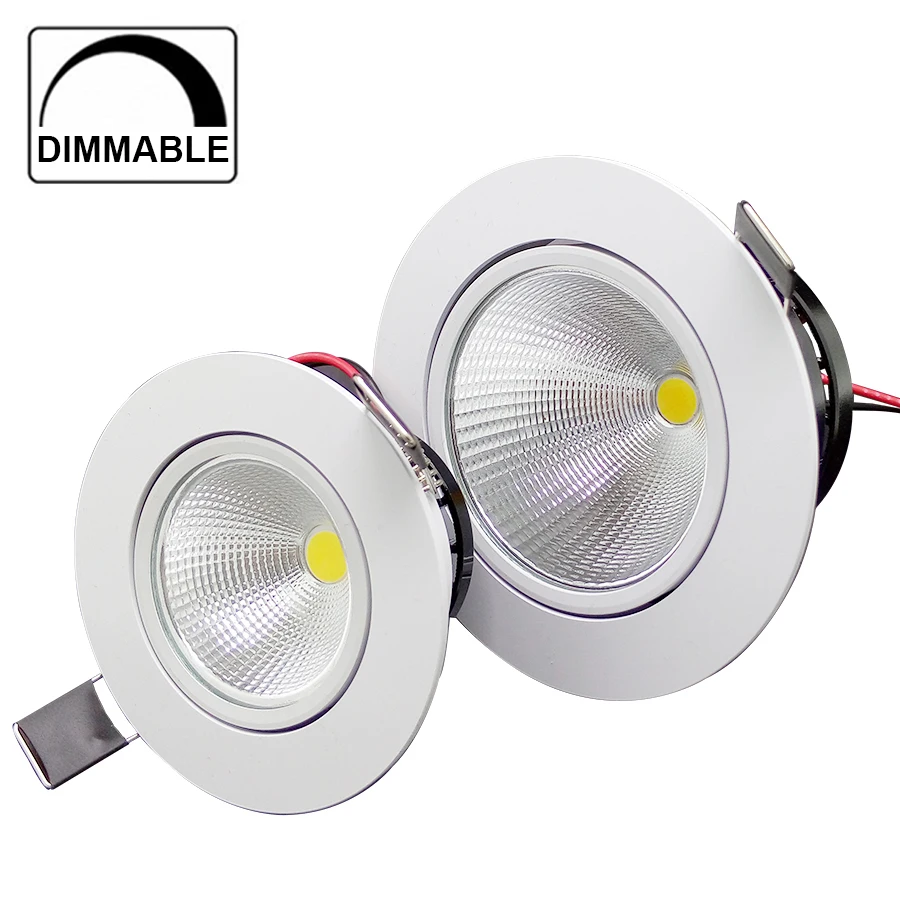 

20pcs 5W 10W dimmable LED COB chip downlight Recessed LED Ceiling light Spot Light Lamp White/ warm white led lamp epistar