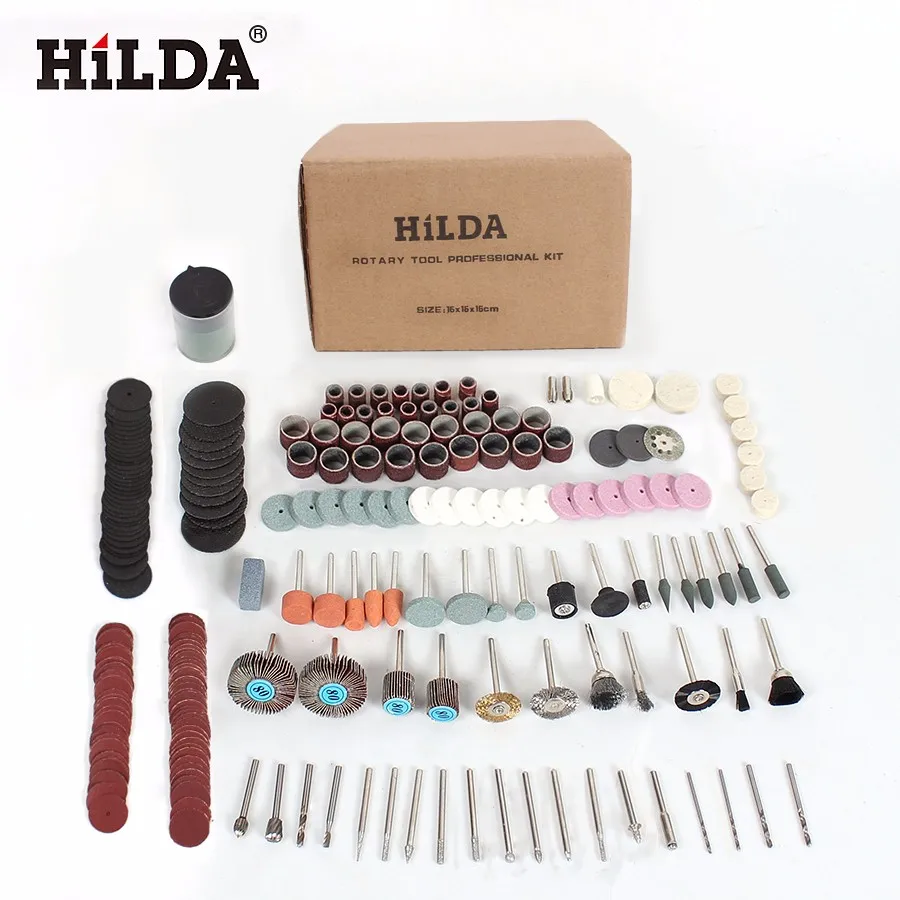 HILDA 248PCS Rotary Tool Accessories Kit for Easy Cutting Grinding Sanding Carving and Polishing Tool Combination For Dremel