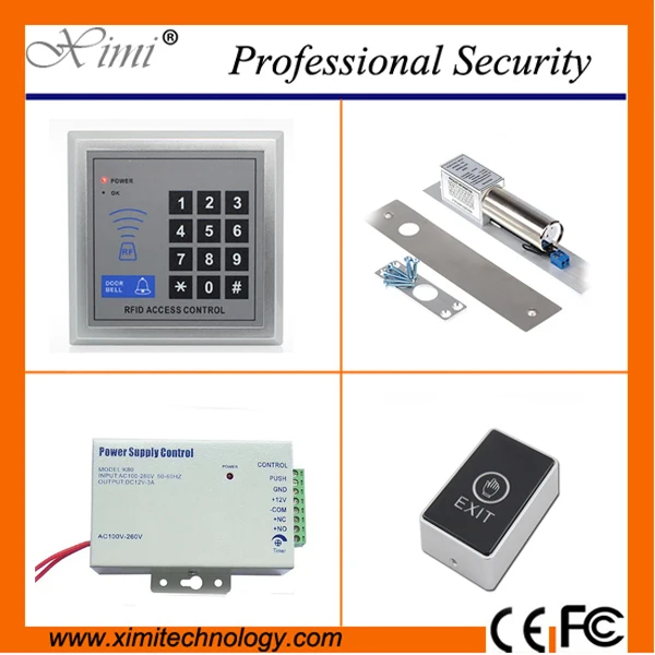 

F004 card access controller with exit button power supply and electric lock door lock without software single door lock