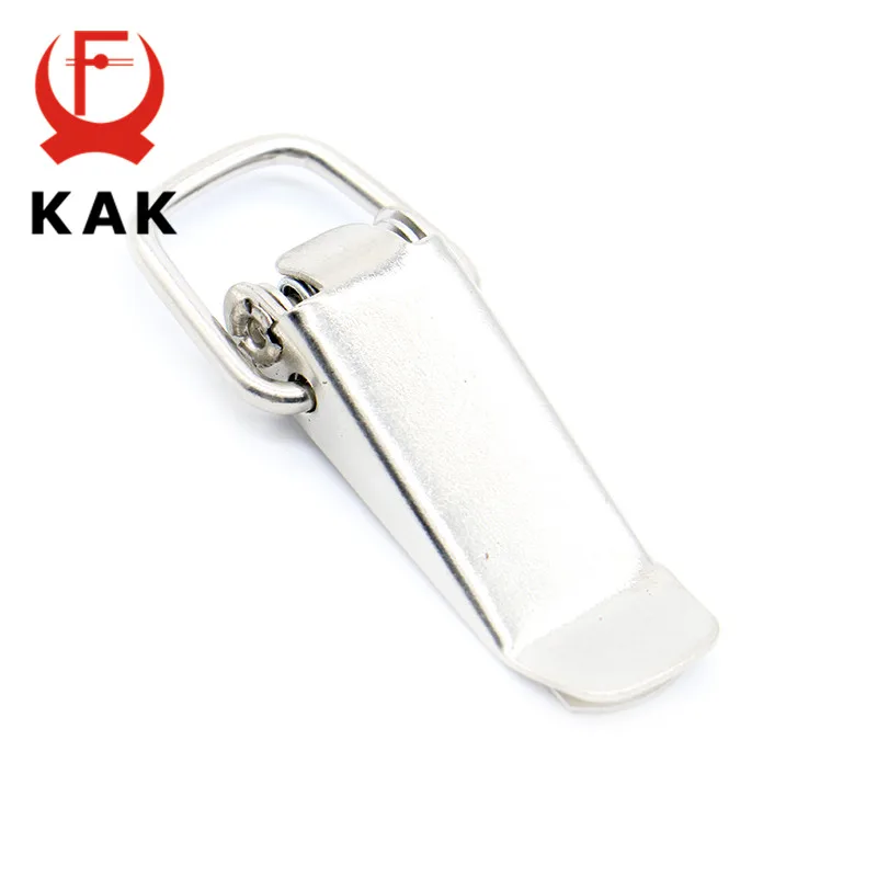 Hardware Cabinet Boxes Spring Loaded Latch Catch Toggle Hasp 27*63 Iron Hasp For Sliding Door Simple Window Cabinet KAK J105