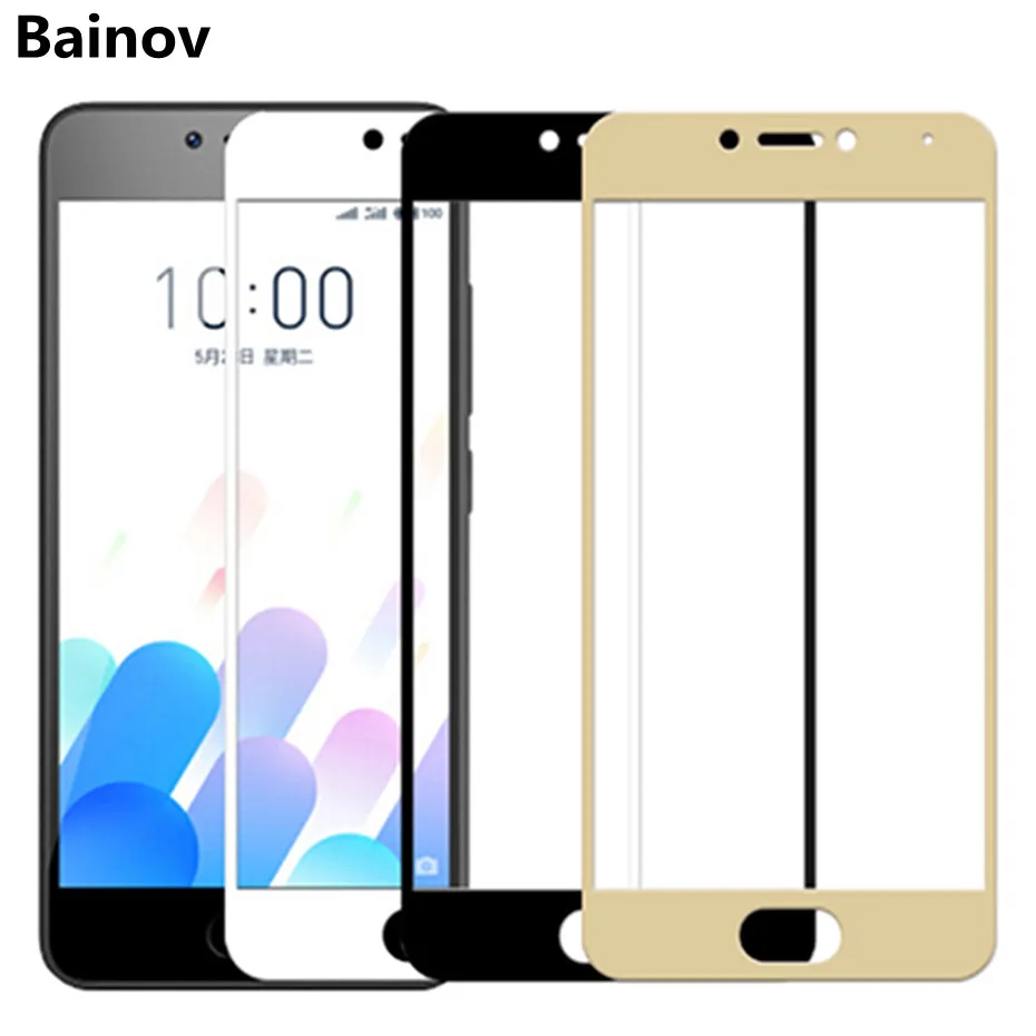 2 шт. Защитное стекло для Meizu m5 note m6 Примечание сплошная полноэкранная закаленная