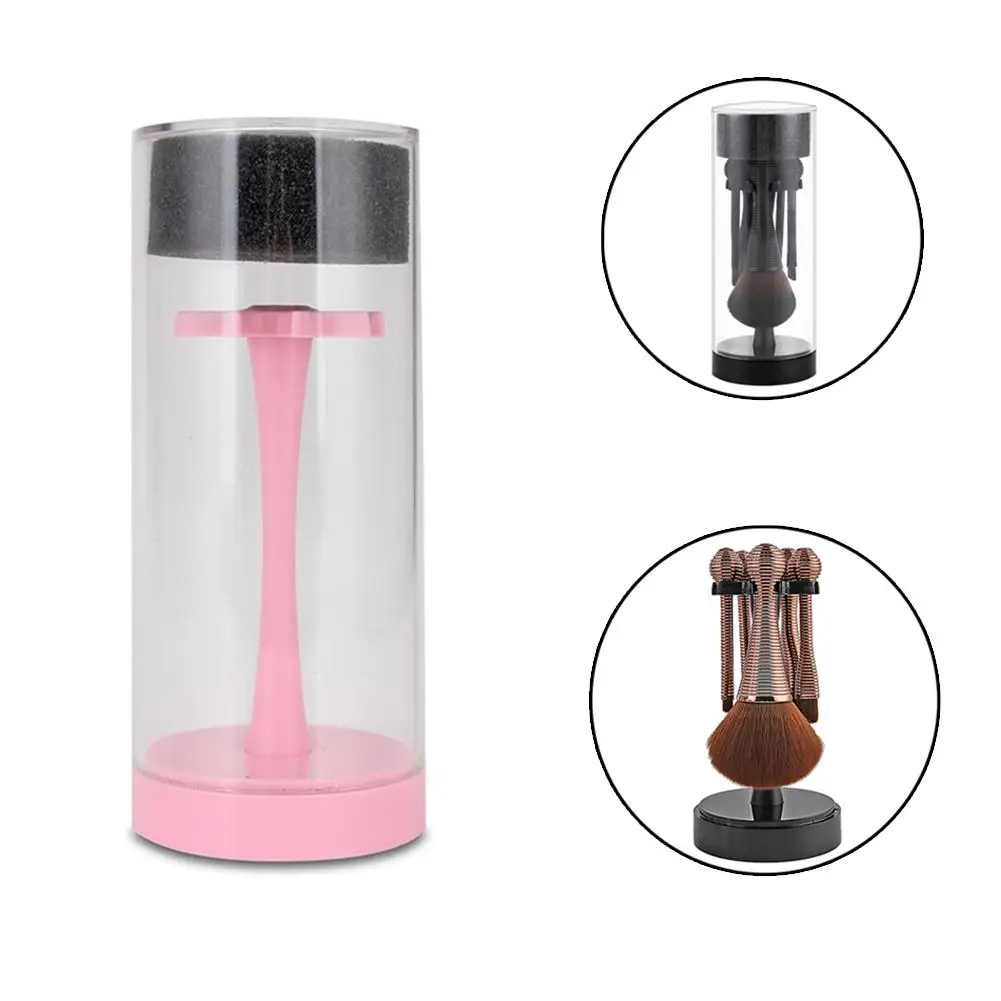 

Holder Cosmetic Tools Rack Organizer Stand with Clear Cylinder Makeup Brushes
