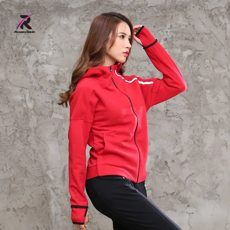 2018 New Women Running Jackets Sport Jacket Quick dry Long sleeved