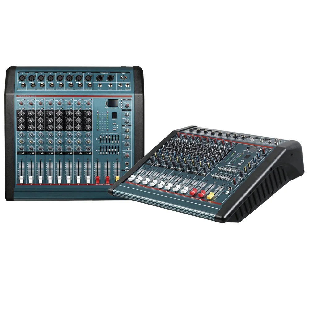 Mixing console recorder 48 V phantom power monitor AUX effect path 6 16 channel audio mixer