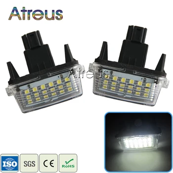 

Atreus 2Pcs Car LED License Plate Lights 12V SMD3528 Number Plate Lamp For Toyota Corolla Yaris Camry 12-15 Auris Vios Hybrid