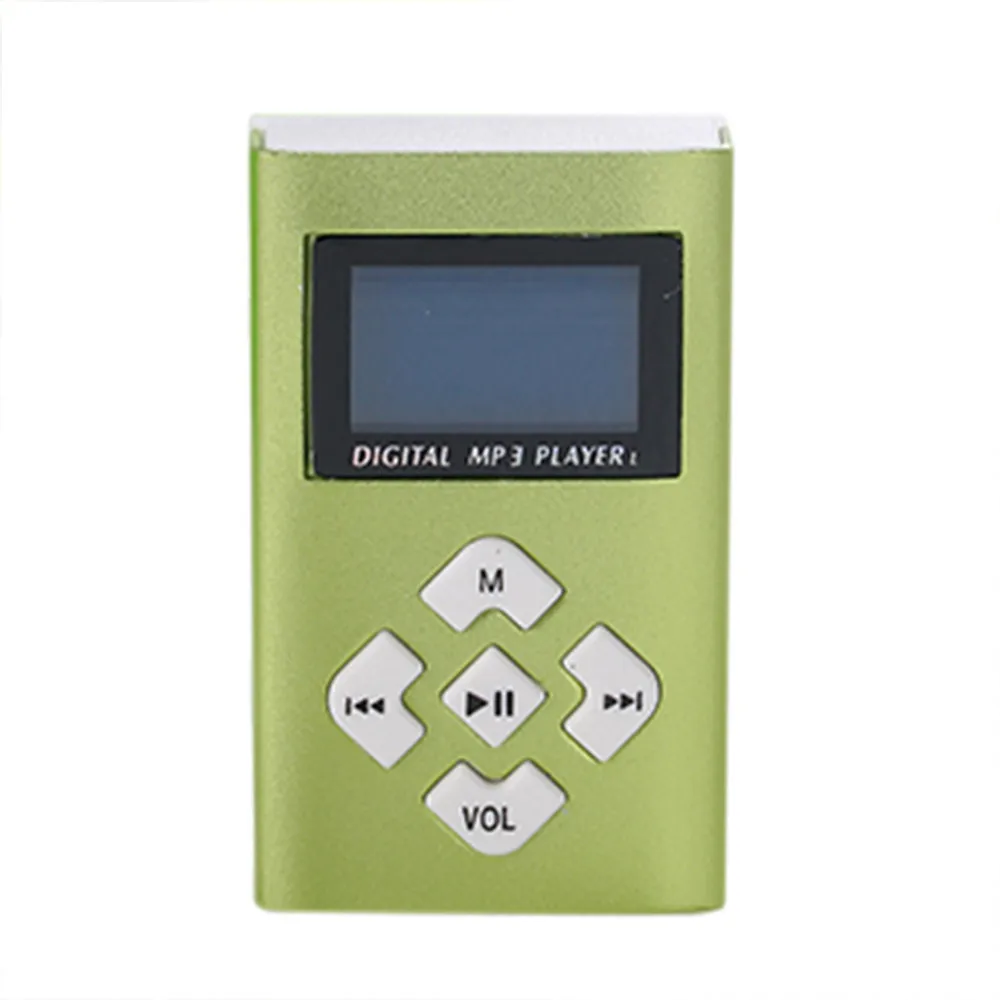 Деликатес USB мини MP3 плеер ЖК-дисплей Экран Портативный Поддержка 8 ГБ карта Micro SD карты памяти мобильного флэш-диск репродуктор de alta fidelidad - Цвет: green