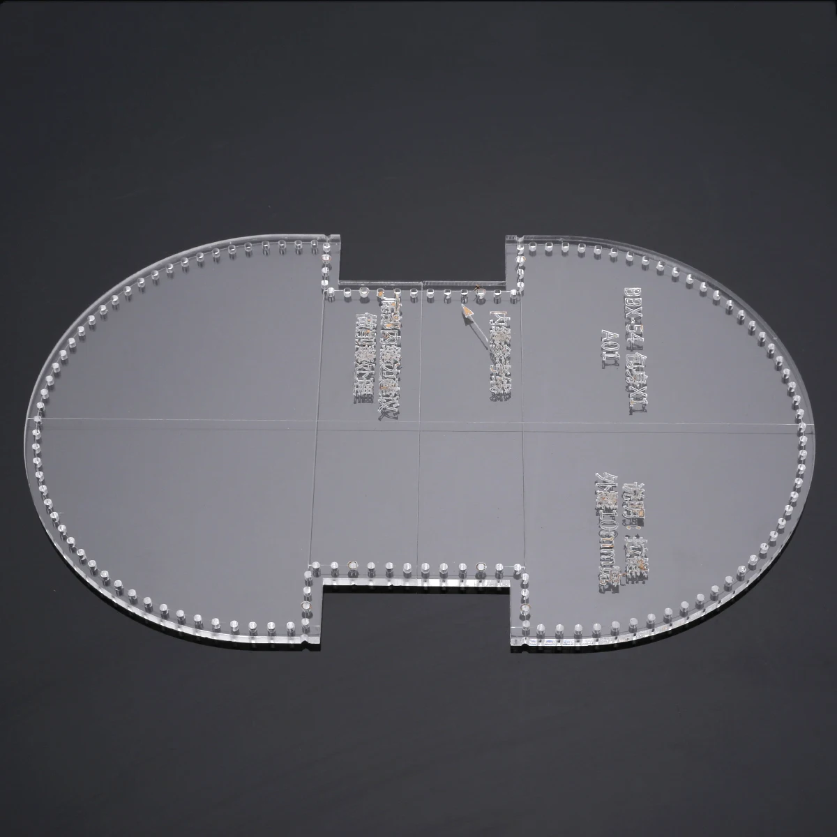1pc Transparent Acrylic Template Leather Craft Coin Purse Shells Type Bag Pattern Stencil Durable Tool for DIY Crafts