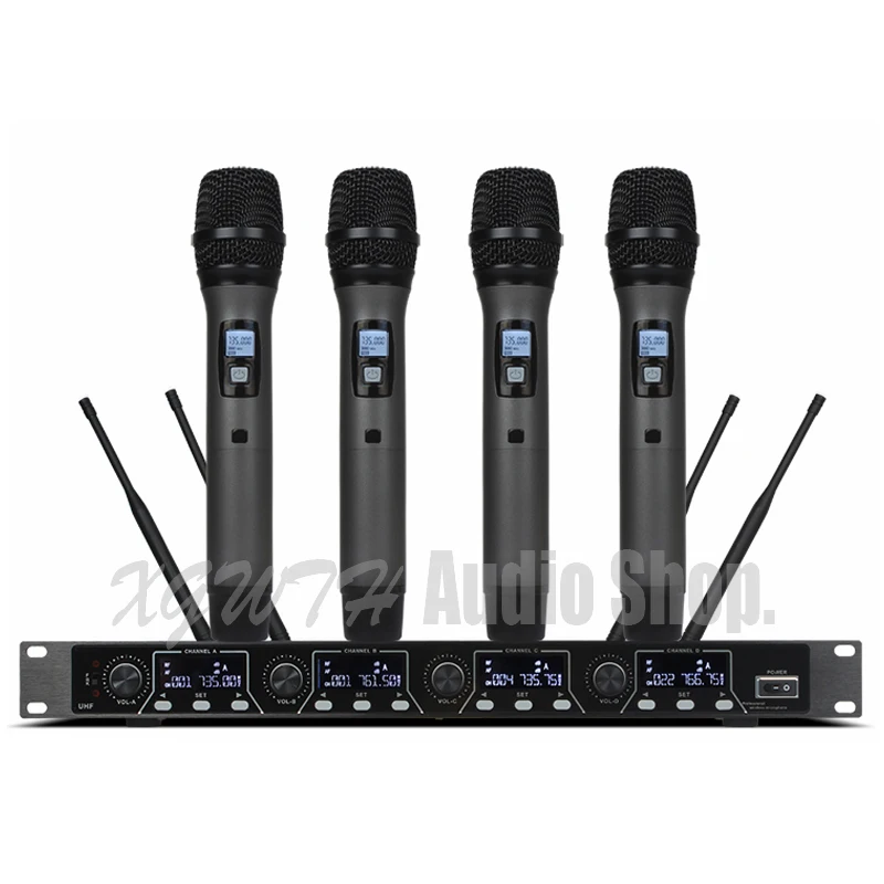 

One To Four Wireless Microphone UHF Frequency Band Feedback Suppression Anti-howling Conference Pocket Wireless Microphone