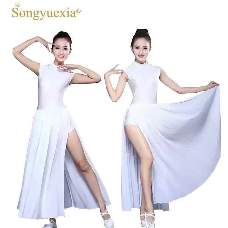 Новая белая молодежная юбка для современного танца, элегантная юбка для танцев, одежда для взрослых, платье-миди для женщин
