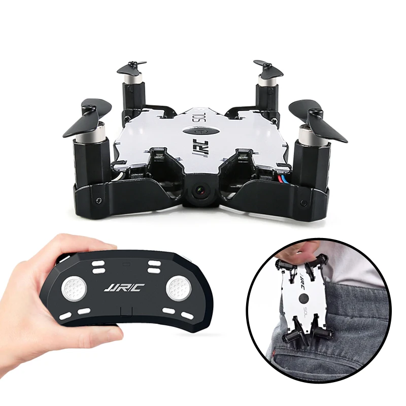 

Mini Pocket Drone with HD 720P Camera Foldable RC Quadcopter with Altitude Hold One-key Return WIFI FPV Dron Helicopter Toys