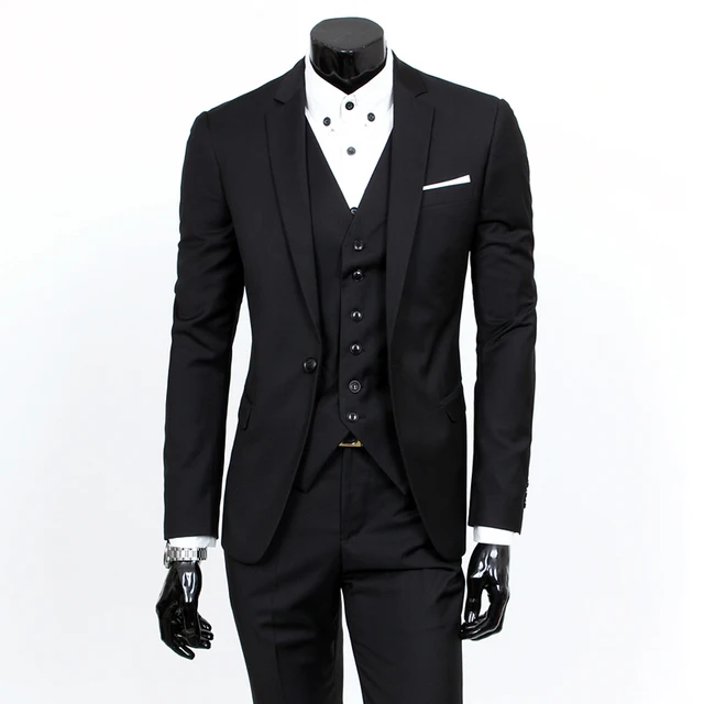 Young men suits black classic European and American dress mens suit 9 colors choicein Suits
