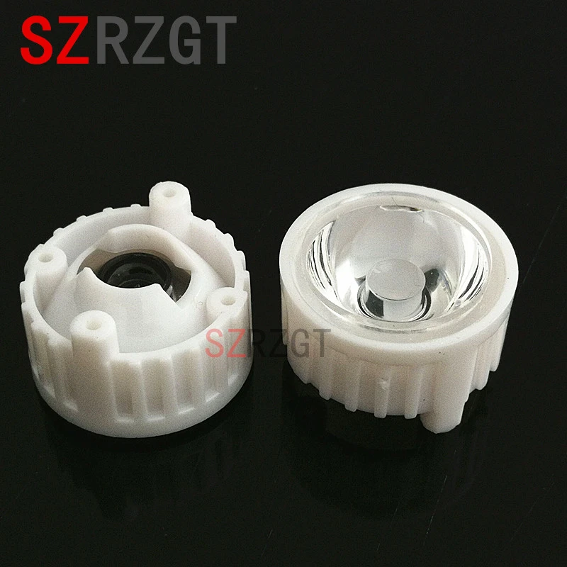 10pcs 30°led Lens for 1W 3W 5W Hight Power LED with 20mm White holder