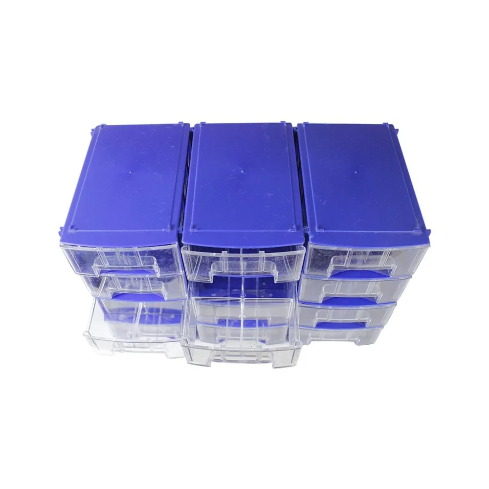 Портативный мини пластиковый ящик для инструментов прозрачный ящик для инструментов электронные детали, болты коробка для хранения