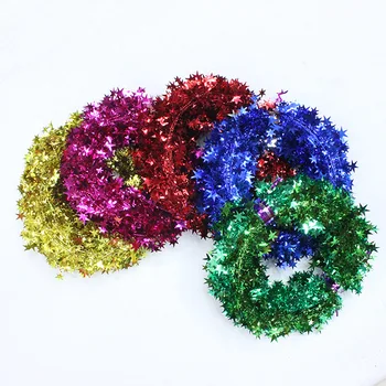

2019 New Year's Decorations for The House Holiday Christmas Decorations Home Christmas Tree Garland Star Garland 10 pcs