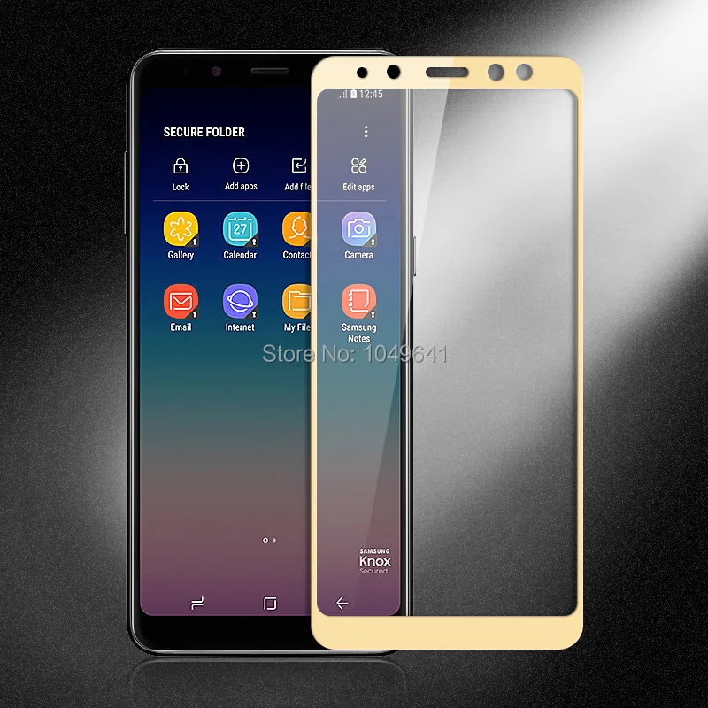 KCLC2931J_1_Tempered Glass For Samsung Galaxy A8 2018 5.6 inch 9H 2D Full Screen Covered Explosion-proof Film Screen Protector