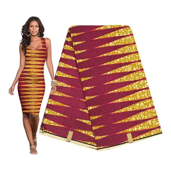 

Fashion african nigerian mauritania wax printed cotton fabric veritable wax for women H180316s