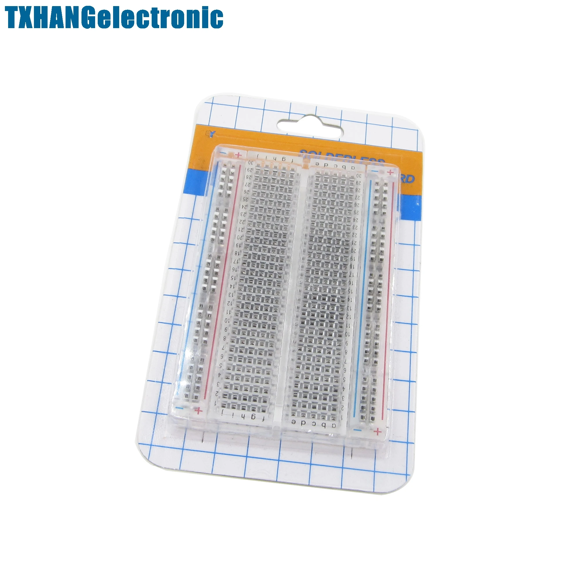 

10PCS Mini Solderless Breadboard Transparent Material 400 Points Available DIY