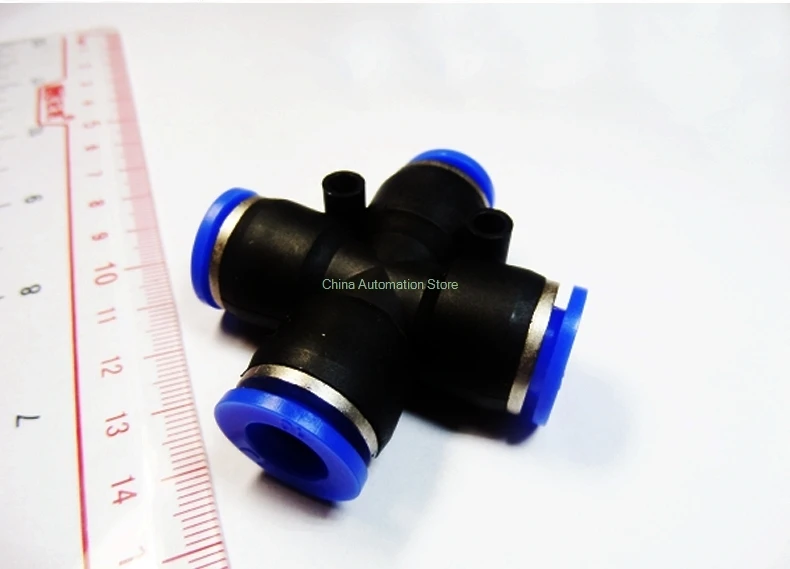 

Free shipping 10Pcs Air Pneumatic 10mm x 10mm Cross Shaped Push in Connector Quick Fittings PZA10
