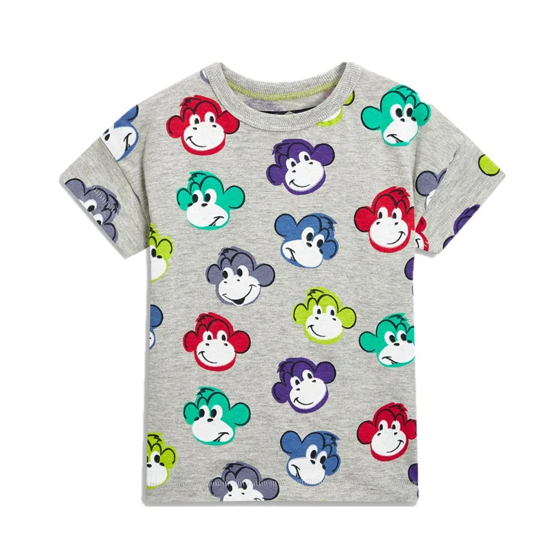 

summer T-Shirts For Boys girls Colorful monkey print t-shirt 2-8 Year Boy Clothes new fashion kids 2018 sport clothes camisetas