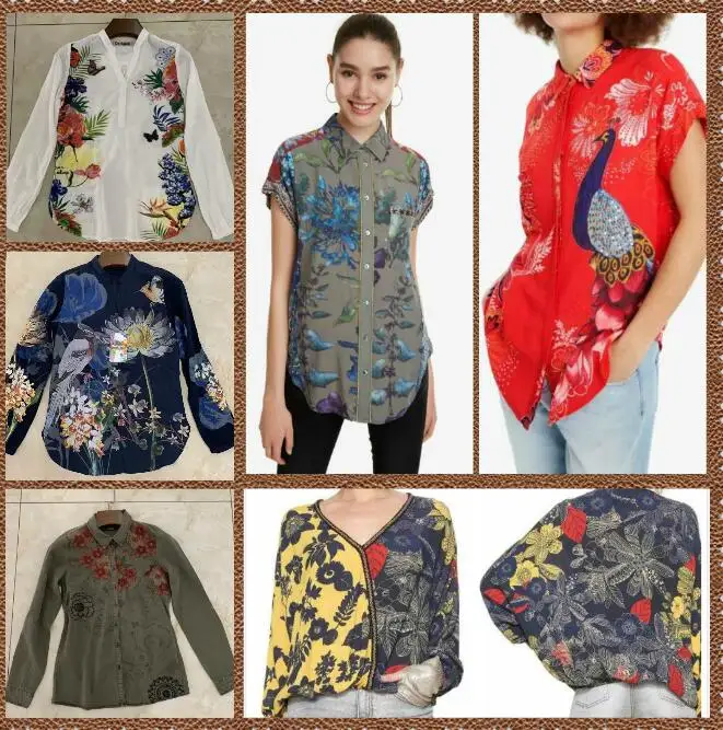 

2019 Spanish Style Desigu New Printed Short Sleeve Shirt XS-XXL