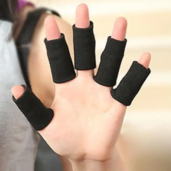 Новинка 10 шт. баскетбольные спортивные перчатки для пальцев трикотажные суставы для пальцев скольжения эластичные инструменты для пальцев колпачки для пальцев протектор BN99