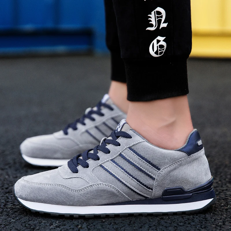 

Men tennis shoes leather waterproof non-slip man sneakers fitness jogging walking footwear tenis masculino chaussure homme sport