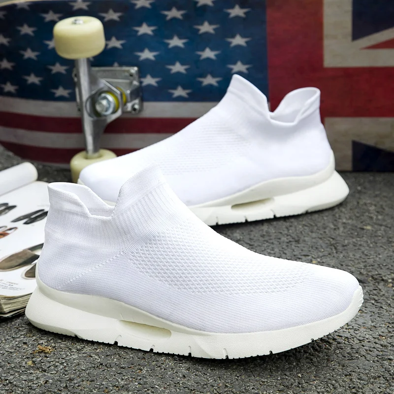 

Shoes Men Sneakers Casual Shoes Breathable Fly Weave Light Slip on Tenis Masculino Adulto Socks Footwear Popular Young Chaussure