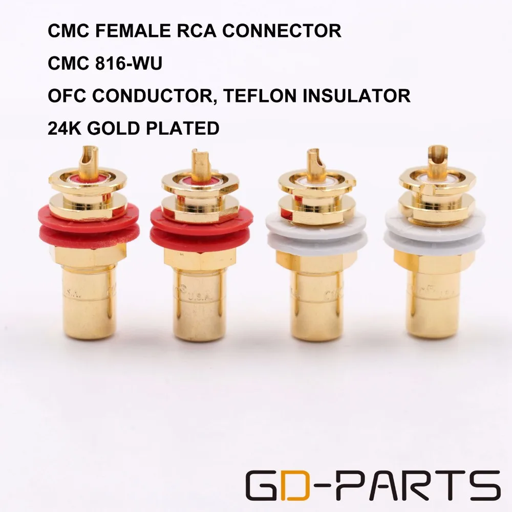 4 шт. позолоченный гнездовой разъем RCA CMC 816 WU для Hi Fi AMP cd проигрывателя аудио видео