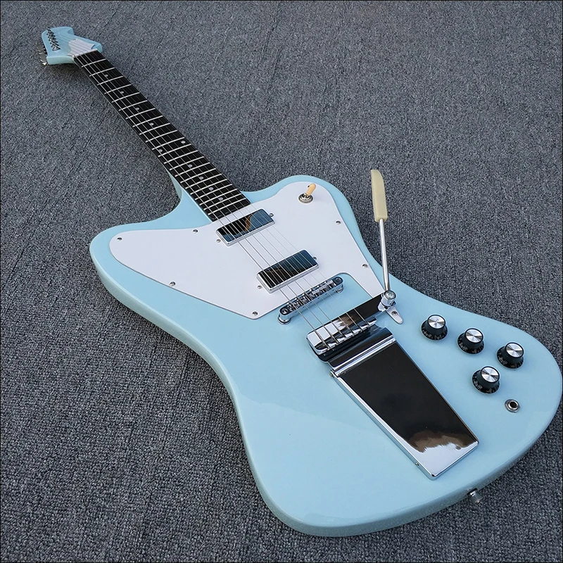 

2018 New Custom shop FB electric guitar,Rosewood fretboard,Light blue body, 2 humbucker,Real picture!Very beautiful!