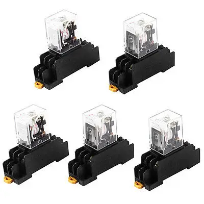 

HH52PL AC 380V Coil DPDT 8Pin 35mm DIN Rail Electromagnetic Power Relay 5 Pcs Free Shipping