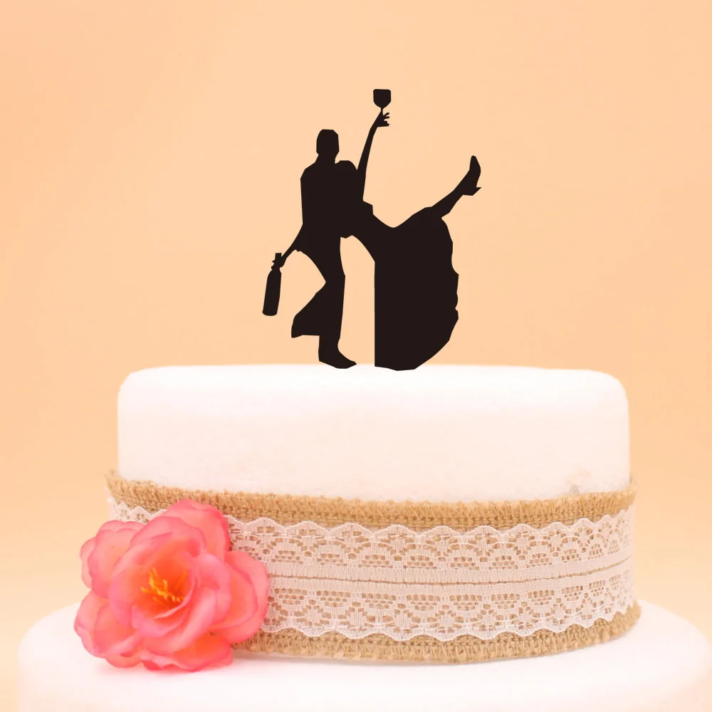 

Wedding Cake Topper Funny Cake Topper The Bride and Groom Wedding Cake Topper Cake Decorations Topper Acrylic Party