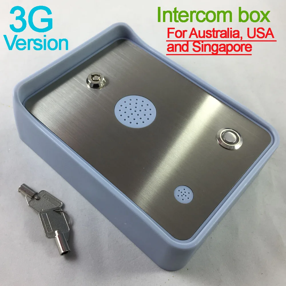 Free shipping 3G / GSM Audio Intercom for single House door and gate opener access controller double alarm input DC12V power Free shipping 3G / GSM Audio Intercom for single House door and gate opener access controller double alarm input DC12V power