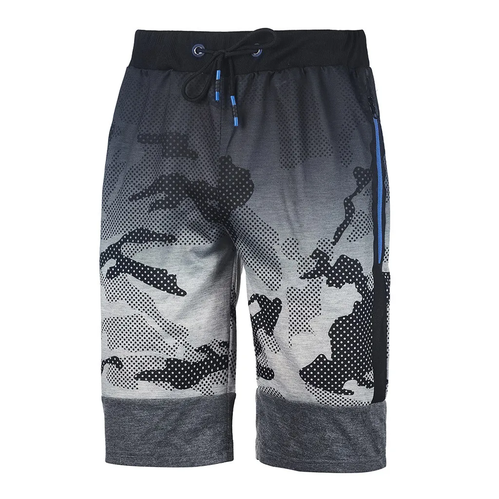 JAYCOSIN для мужчин s Фитнес Бодибилдинг камуфляж Бренд молния лоскутное тренировочные брюки для тренажерного зала мужские летние модные для отдыха бегунов шорты