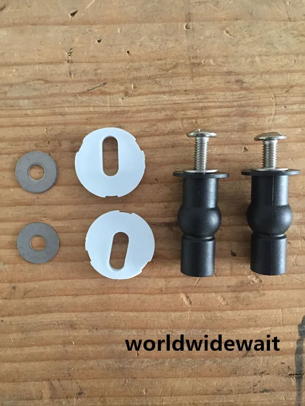 

2pcs Toilet Seat Hinges Blind Hole Fixings Expanding Rubber Top Nuts Screws
